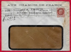 Lettre à En-Tête "Aux Chamois De France" Rue Des Cordelières 75013 PARIS Flamme "Un Bon De Solidarité..." Pétain 1942 - Sonstige & Ohne Zuordnung