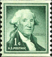 1954 USA George Washington Coil Stamp Sc#1054? Famous History Post - George Washington