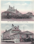 PAS DE CALAIS - 62 - SANGATTE -  Carte Double Vues - Terrases De L'hôtel De La Plage -  Voir Dos Pub Hôtel - Rare - Sangatte