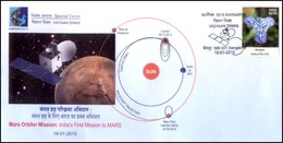 India, 2015, Space, Mars Orbiter Mission - India's First Mission To MARS, Special Cover, Satellite, Spacecraft, Spci 17. - Asia