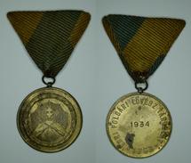 Hongrie Hungary Ungarn " Eger Civic Shooting Society 1763 " Award Medal" 1934 - Other & Unclassified