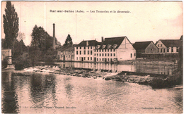 Carte Postale Ancienne De BAR SUR SEINE -Les Tanneries Et Le Déversoir - Bar-sur-Seine
