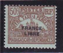 Madagascar Taxe N° 23 Neuf * FRANCE LIBRE - Strafport