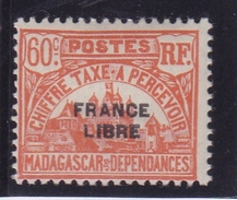 Madagascar Taxe N° 24 Neuf * FRANCE LIBRE - Segnatasse