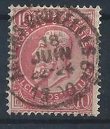 N°58 , 10c Rouge  Fine Barbe Oblitération ANVERS-BRUXELLES 6  /1900 - Bahnpoststempel