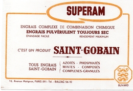 Buvard (20,7  X14)  SUPERAM Produit SAINT-GOBAIN   16 Avenu Matignon PARIS 8 E - Landbouw