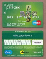 AC -  TURKEY GARANTIBANK PARACARD MAESTRO BANK CARD - CREDIT CARD - Krediet Kaarten (vervaldatum Min. 10 Jaar)