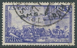 1948 TRIESTE A USATO ESPRESSO RISORGIMENTO 35 LIRE - L19 - Posta Espresso