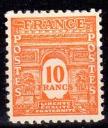 FRANCE 1944: 10F Orange "Arc De Triomphe" N° 629** - 1944-45 Arco Del Triunfo