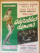 Affiche Cinéma Originale Du Film  ADORABLES DEMONS 1957 De MAURICE CLOCHE Avec JEAN POIRET,  MICHEL SERRAULT, Et  RELLYS - Affiches & Posters