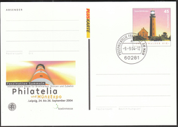 Germany Frankfurt 2004 / Postal Stationery / Lighthouse / Philatelic And Coins Fair Leipzig - Illustrated Postcards - Used