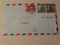 Lettre Envoyée Par Avion Vers Les U.S.A (Chicago) - Briefe U. Dokumente