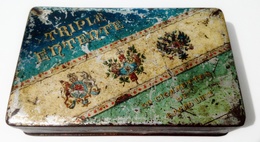 Rare Romanian 1910s Metal Case TRIPLE ENTENTE - TRIPLA ANTANTA - Cajas Para Tabaco (vacios)