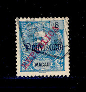 ! ! Macau - 1915 King Carlos OVP Provisorio 8 A - Af. 240 - Used - Oblitérés