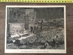AVANT 1890 GRAVURE UNE REPRESENTATION AU THEATRE D ORANGE - Sammlungen