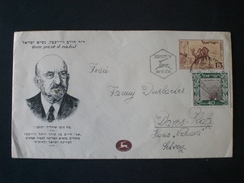 ISRAELE 1949 The 70th Anniversary Of Founding Of Petah Tiqwa //  ENVELOPE ISRAELE TO SVIZZERA - Lettres & Documents