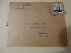 Lettre(merantile Africaine) Envoyée De Léopoldville  Vers Les U.S.A ( Chicago 7) - Briefe U. Dokumente