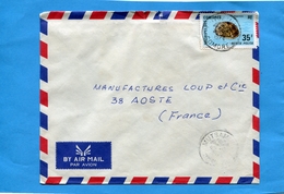 MARCOPHILIE-lettre--COMORES->Françe- Cad-Mutsamudu -1974-- StampN°coquillage Nérita Polita - Covers & Documents