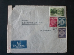 ISRAELE  1949 Jewish Coins // 1953 -1954 Air ENVELOPE ISRAELE TO SVIZZERA - Lettres & Documents