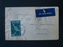ISRAELE 1950 Air ENVELOPE ISRAELE TO SVIZZERA - Lettres & Documents