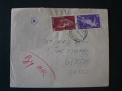 ISRAELE 1951 Independence Bonds Campaign // 1951 Jewish New Year  ENVELOPE ISRAELE TO SVIZZERA  F.D.C. - Lettres & Documents