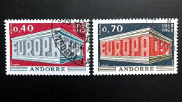 Andorra Franz. 214/5 Oo/uESST EUROPA/CEPT 1969 - Oblitérés