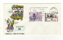 Enveloppe 1er Jour ESPANA ESPAGNE Oblitération MADRID 04/05/1981 - FDC