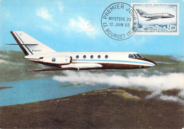 Carte Premier  Jour Mystère 20 Le Bourget 1965 Aviation Avion Aéronautique - 1960-.... Lettres & Documents