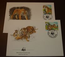 Postes Lao 1984  Tiger   #cover3506 - Briefe U. Dokumente