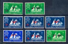 Saint Pierre Et Miquelon  296 309  315 322 France Libre  Neuf Avec Trace De Charnière* MH Con Charmela Cote 20 - Unused Stamps