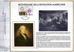 Feuillet Tirage Limité CEF 154 1797 Bicentenaire De La Révolution Américaine - 1971-1980