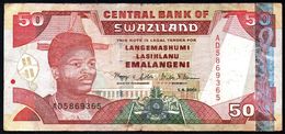 Swaziland 50 Emalangeni 2001 F-VF P-31a  (free Shipping Via Regular Air Mail (buyer Risk) - Swasiland