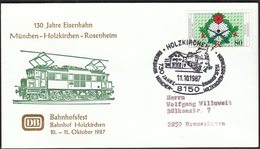 Germany Holzkirchen 1987 / Trains / Railway / Locomotive / 130 Years Munich - Holzkirchen - Rosenheim Railway - Trains