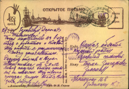 1944, Picture Card Written In LENINGRAD 29.1.44, Two Days After Ending Of The Blockade By The German Wehrmacht. Taxed Be - Cartas & Documentos