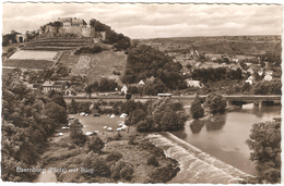 Ebernburg Pfalz Mit Burg - Agfa Fotokarte - Bad Muenster A. Stein - Ebernburg