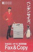 Télécarte JAPON / 110-011 - Femme & Oiseau MANCHOT - Girl Woman & PENGUIN BIRD JAPAN Phonecard - Ricoh 2610 - Pinguine