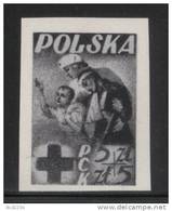 POLAND 1947 POLISH RED CROSS BLACK PRINT WW2 NHM Nurse Small Boy Child Youth Children Soldier War Nazi Germany Russia - Probe- Und Nachdrucke