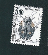 N ° 111  Timbre Taxe Insectes Coléoptères Adelia Alpina Timbre Coccinelle  France Oblitéré 1982 - 1960-.... Oblitérés