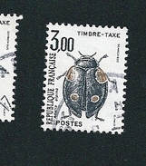 N ° 111  Timbre Taxe Insectes Coléoptères Adelia Alpina Timbre Coccinelle  France Oblitéré 1982 - 1960-.... Gebraucht