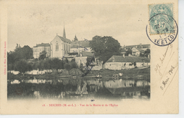 SEICHES - Vue De La Mairie Et L'Eglise - Seiches Sur Le Loir