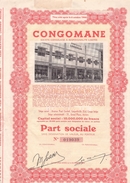 CongoMane - Part Sociale - Capital 10 000 000 Francs - Africa