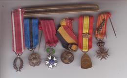 Lot De 6 Mini-médailles Belges - Bélgica