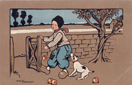 CPA Voleur De Pommes Apple Fruit Chien Qui Mord Aux Fesses Maraude Maraudage Illustrateur Ethel PARKINSON - Parkinson, Ethel