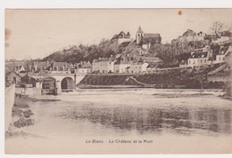 CPA INDRE  36  LE BLANC  Le Château Et Le Pont - Le Blanc