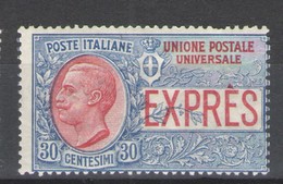 REGNO 1908 ESPRESSO 30 C ** MNH LUSSO - Posta Espresso