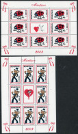 ROMANIA 2003  Valentines Day Sheetlets MNH / **.  Michel 5709-10 - Hojas Bloque