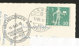 MENZINGEN ZG Sonderstempel 100 Jahre Lehrschwestern-Kongregation Grindelwald 1965 - Menzingen