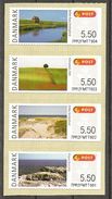 Denmark Danmark Dänemark 2010 ATM Franking Labels Vignettes D'Affranchissement Self Adhesive Autocollant No. 53-56 MNH - Vignette [ATM]