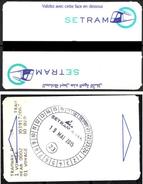 1 Ticket Transport Algeria Tram Tramway Alger Algiers Argel Billete De Transporte Tranvía - 2 Scans - World