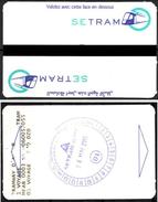 1 Ticket Transport Algeria Tram Tramway Alger Algiers Argel Billete De Transporte Tranvía - 2 Scans - Monde